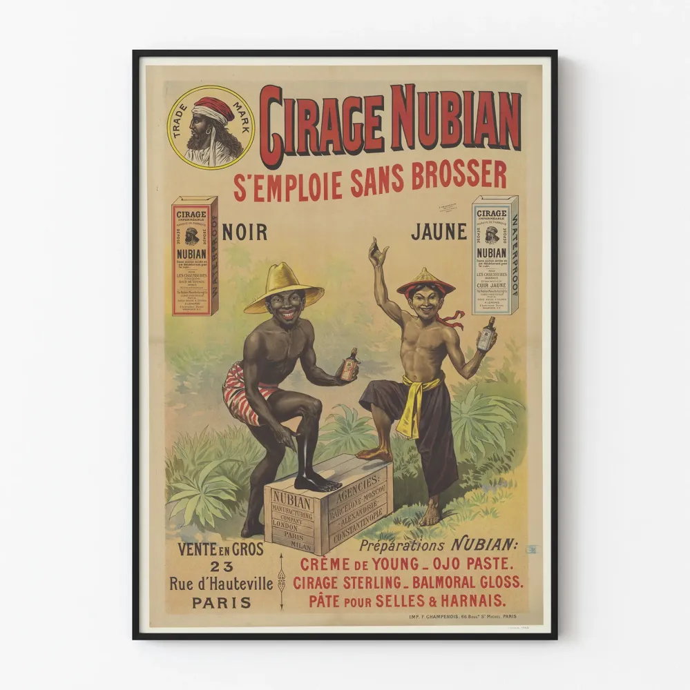 Juliste Cirage Nubian - Vintage juliste ilman harjaa kiillottamiseen