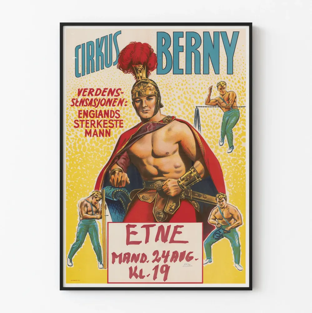 Juliste Cirkus Berny - Englannin vahvin mies, 1970