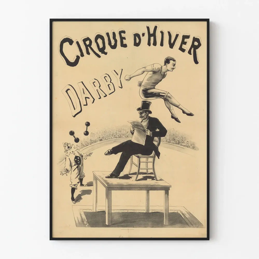 Juliste Cirque d'Hiver Darby vintage koristeellinen