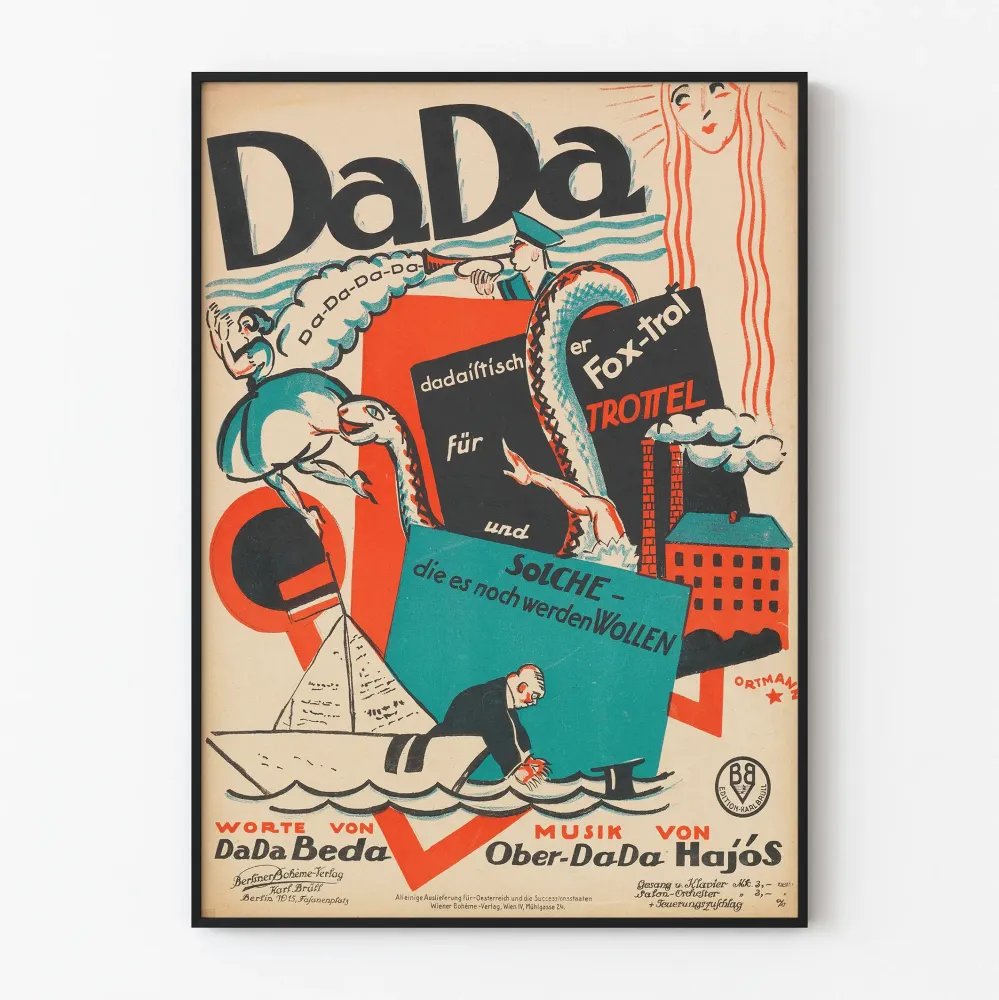 Juliste Dada Fox-trot graafinen suunnittelu vintage