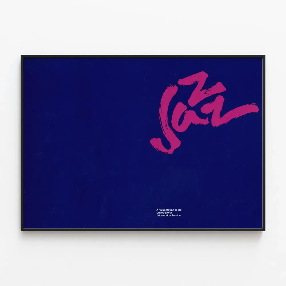 Juliste Design Jazz Minimalistinen Sininen ja Roosa