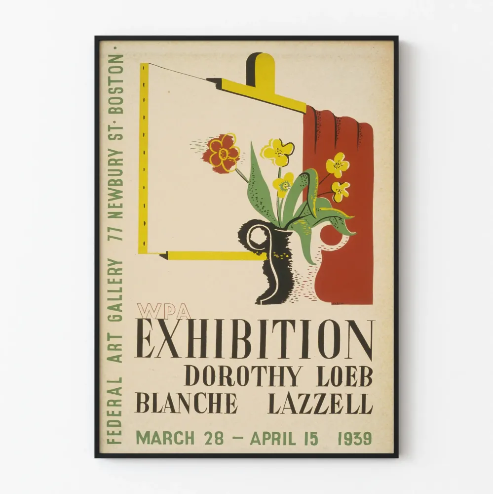Juliste Dorothy Loebin ja Blanche Lazzellin näyttelystä 1939