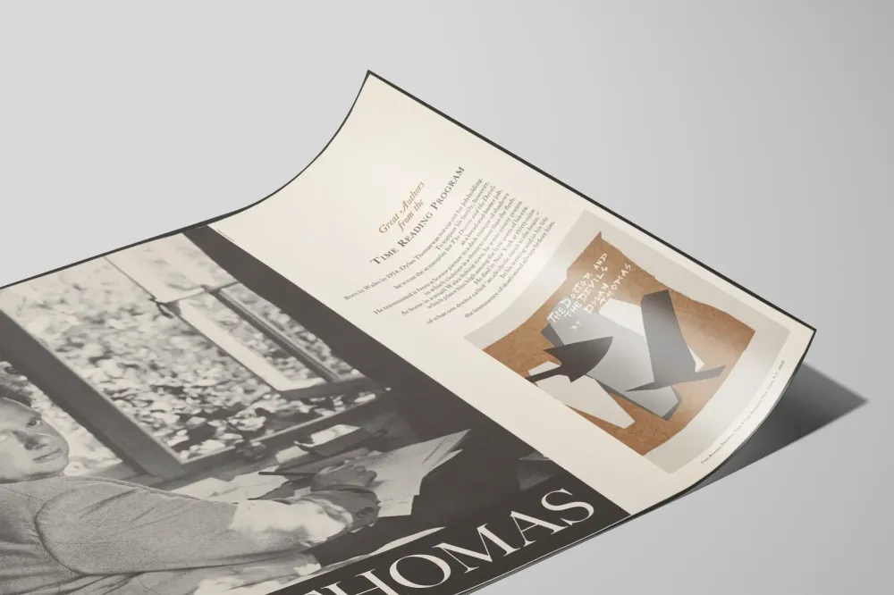 Juliste Dylan Thomasin muotokuva ja historia seinäkoristetta varten