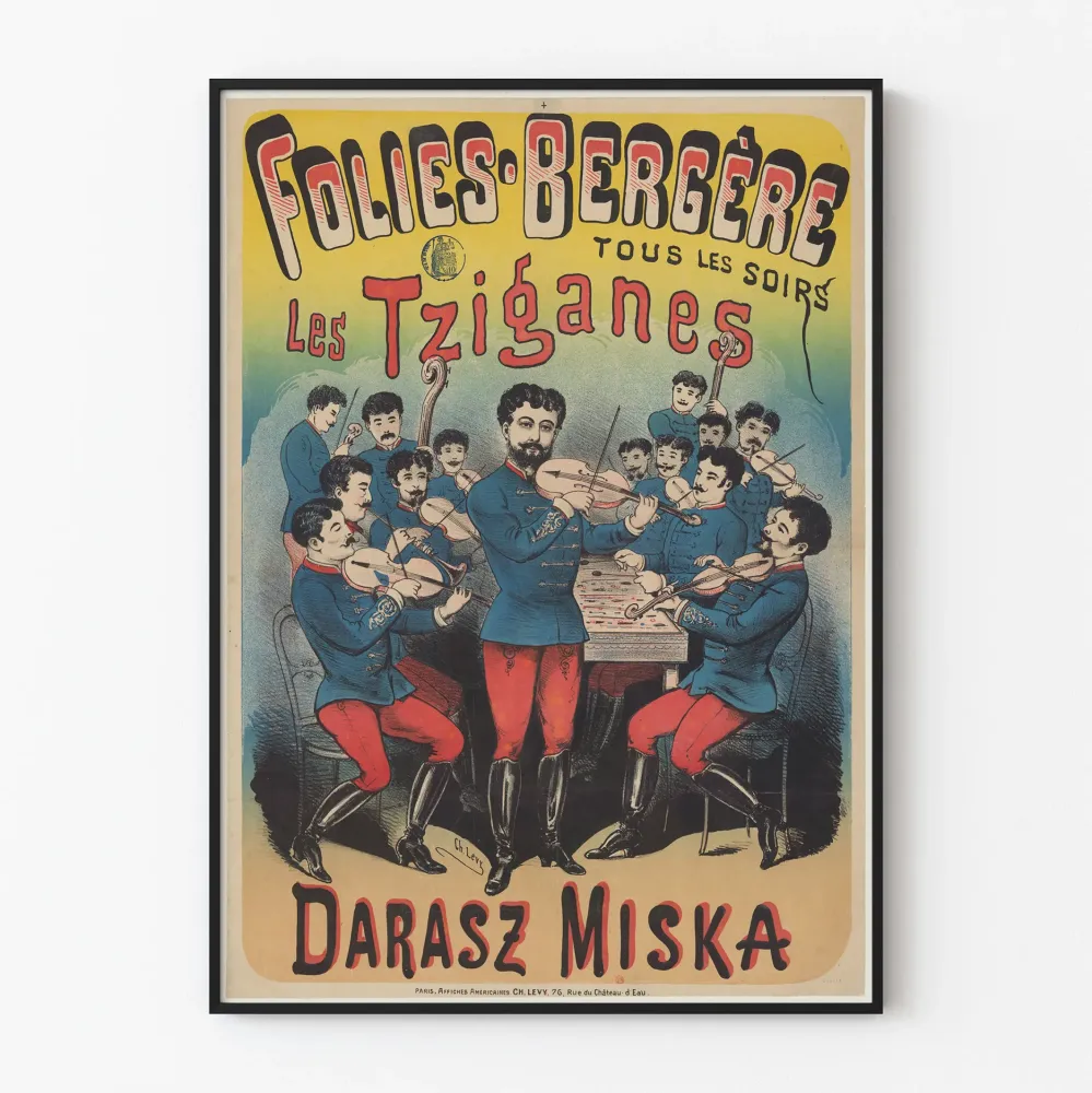 Juliste Folies Bergère Les Tziganes Darasz Miska Seinätäide Vintage