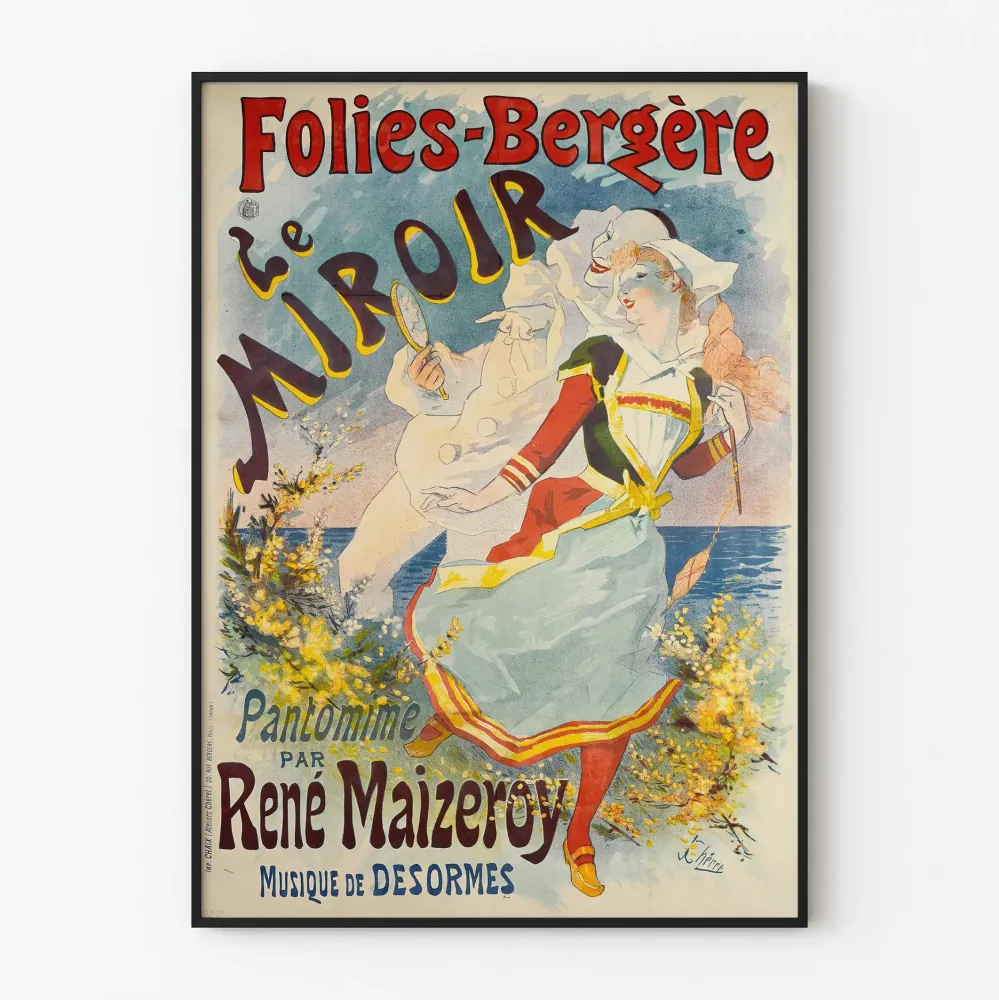 Juliste Folies Bergère Le Miroir - Seinän koristelu vintage-teatteri