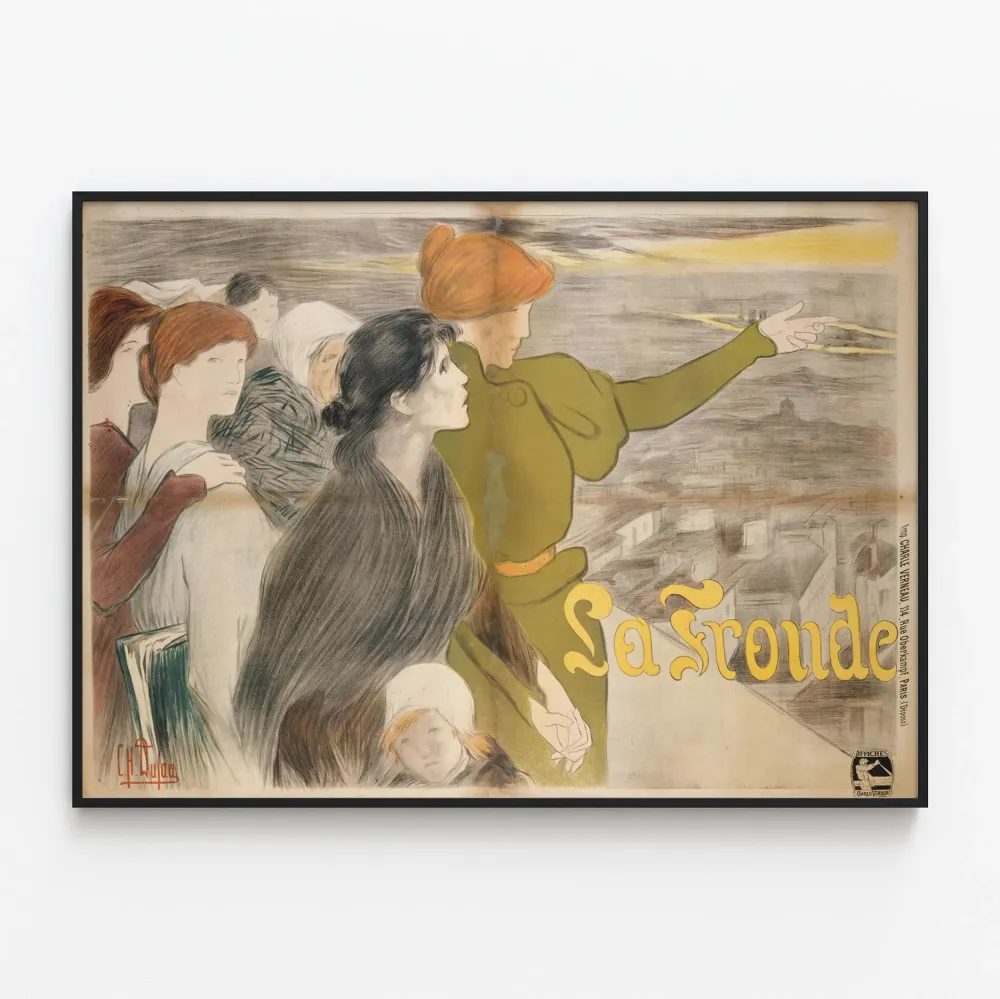 Juliste La Fronde - Vintage-tyylinen naisellinen seinäkoristelu