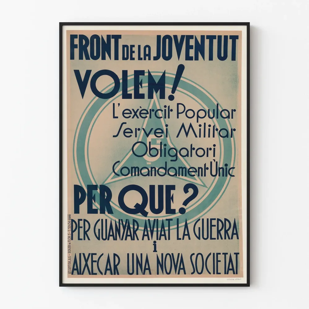 Juliste Front de la Joventut - Mobilisaatio kansanarmeijaa varten