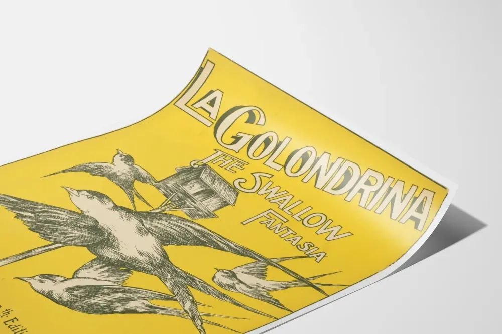 Juliste La Golondrina - Vanhahtava kuva hirvistä