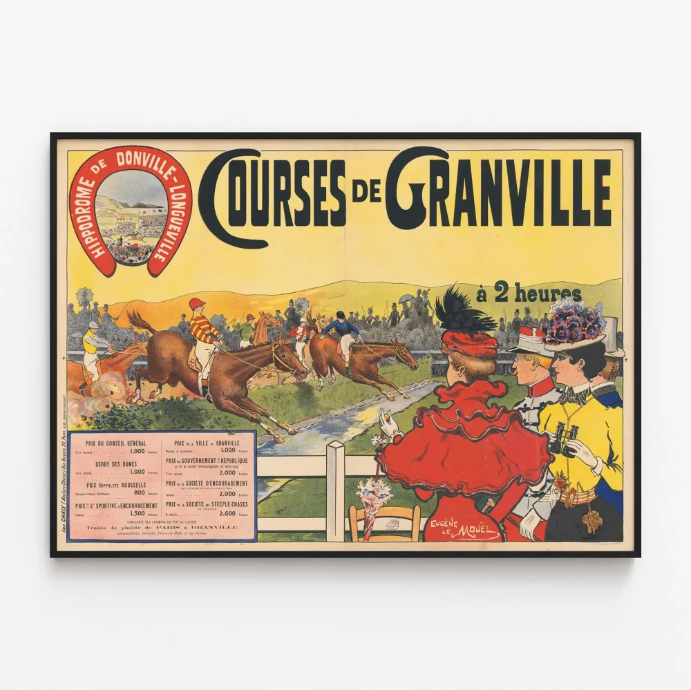 Juliste Granville-kilpailut Donville-hippodromilla