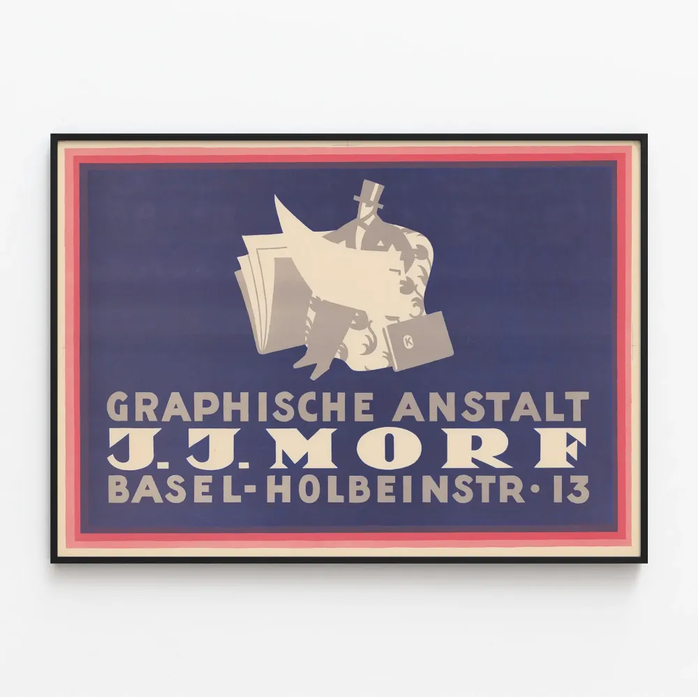 Juliste Graphische Anstalt J.J. Morf Design Vintage Bauhaus