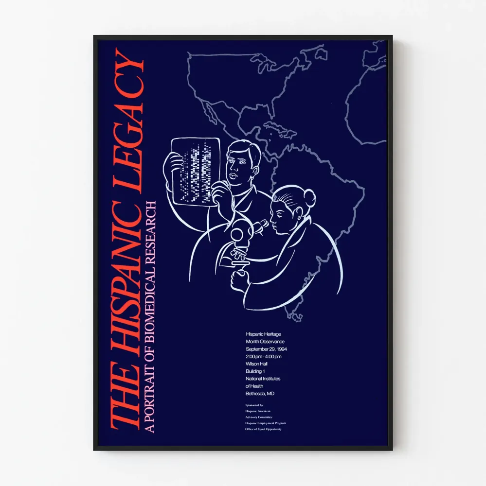 Juliste Hispanic Legacy - Portrait biomedical research