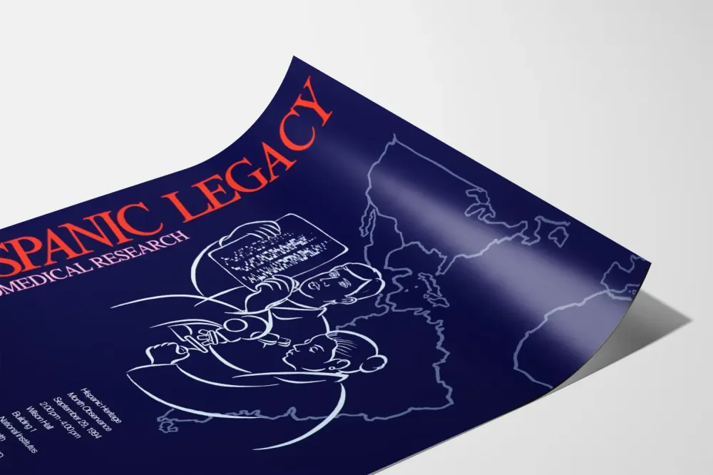 Juliste Hispanic Legacy - Portrait biomedical research