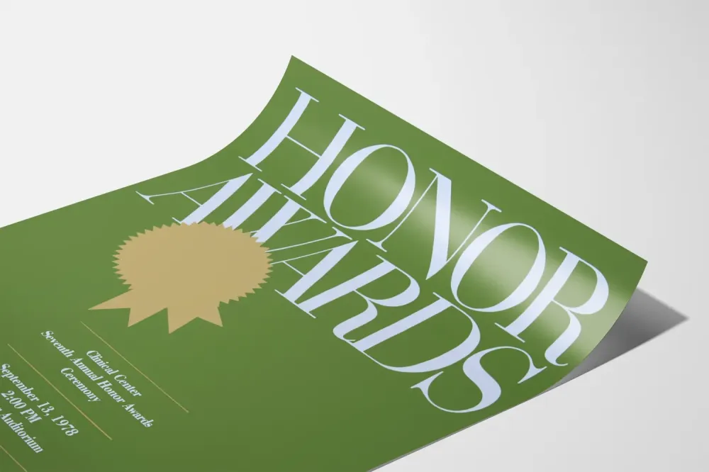Juliste Honor Awards Vihreä ja Kultainen - Tapahtumien Seinäsisustus
