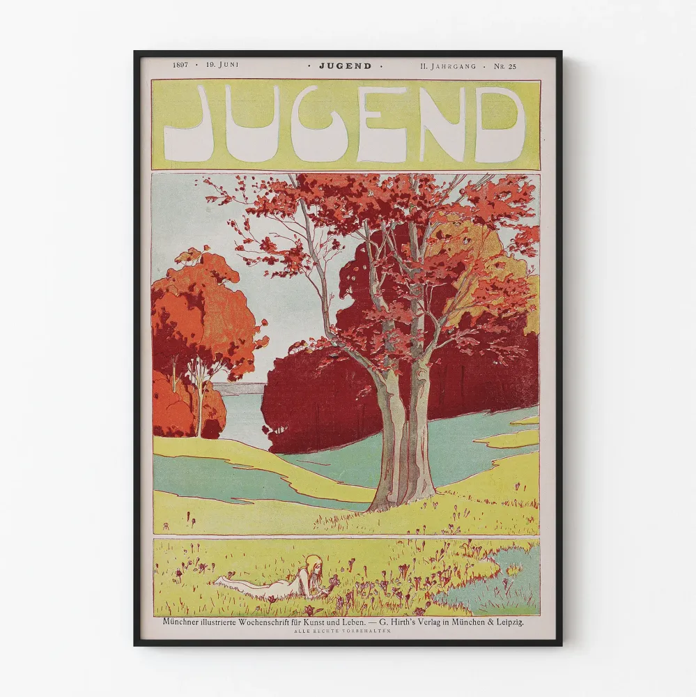 Juliste Jugend 1897 - Vintage-tyylinen seinäkoristelu art nouveau