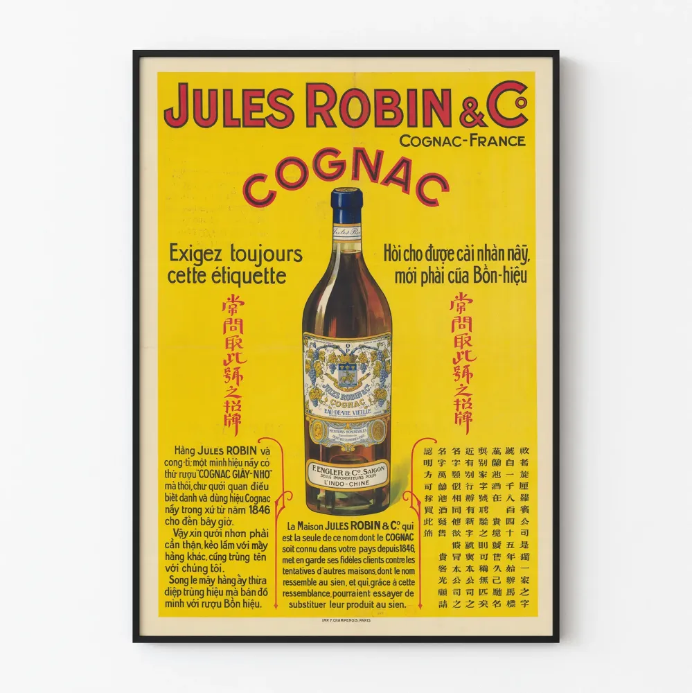 Juliste Juliste Vintage Cognac Jules Robin & Cie