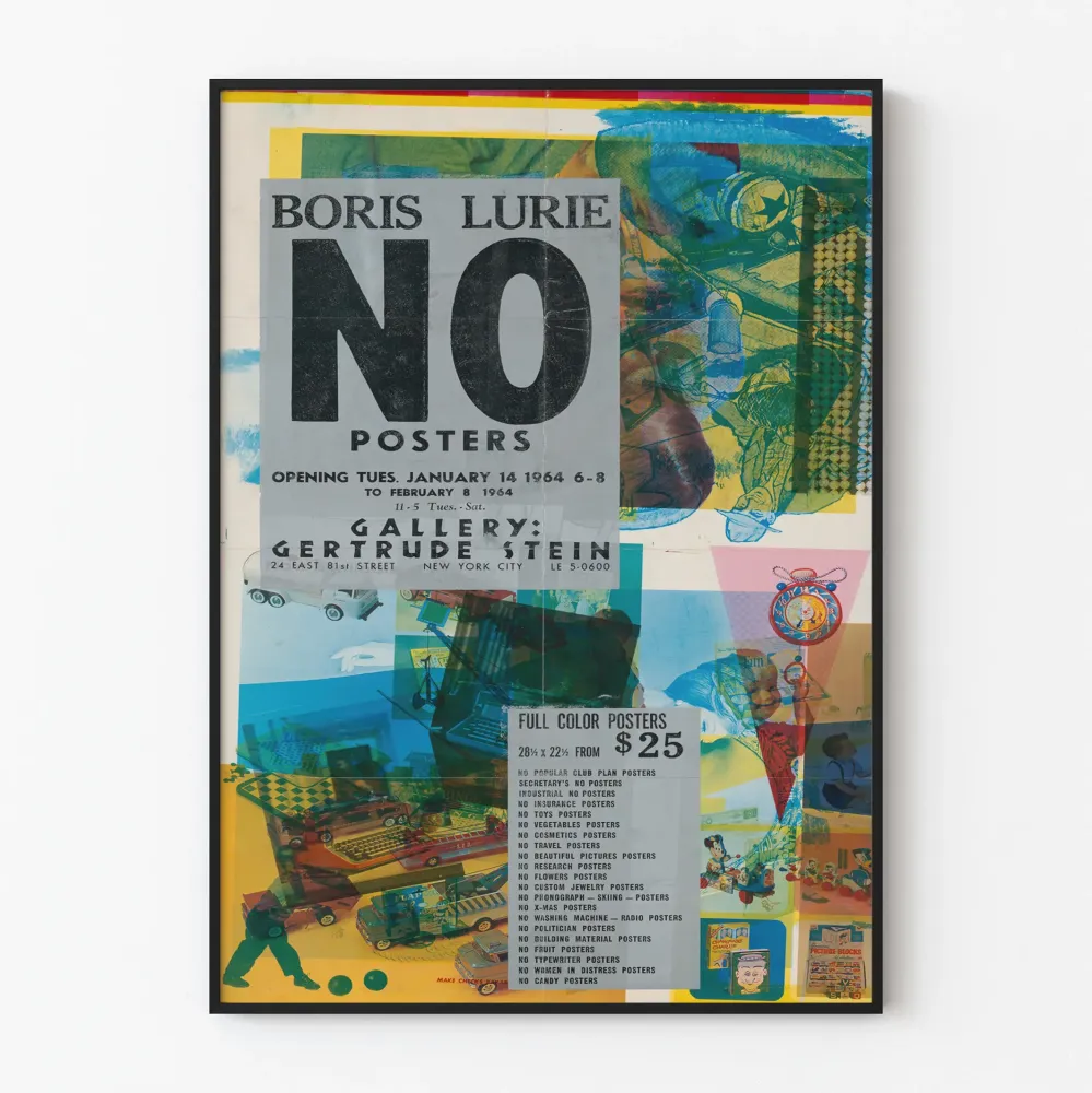 Juliste Ei julisteita Galerie Gertrude Stein Boris Lurie'n mukaan