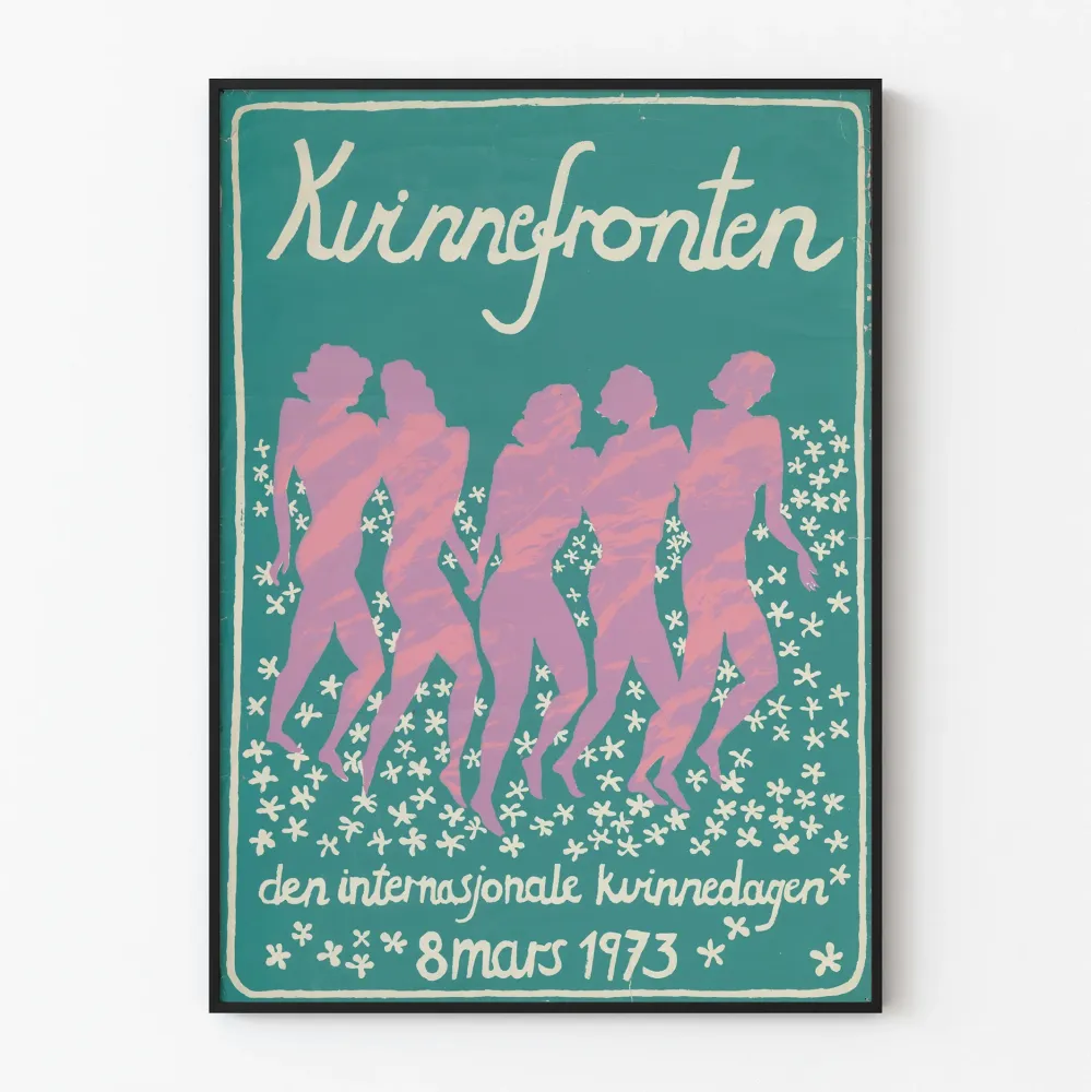 Juliste Kvinnefronten - Kansainvälinen naisten päivä 1973