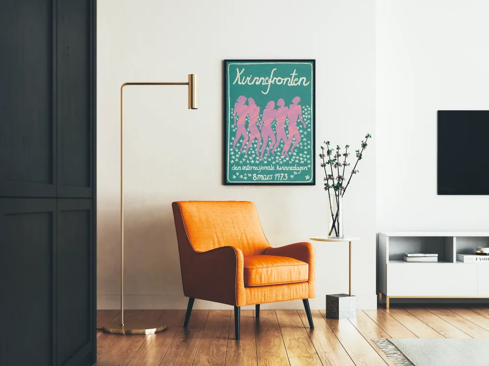Juliste Kvinnefronten - Kansainvälinen naisten päivä 1973
