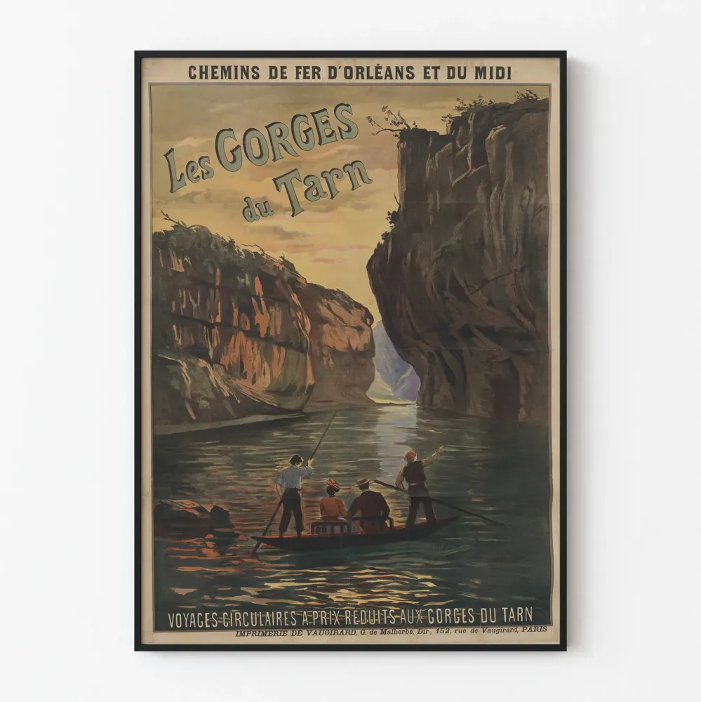 Juliste Les Gorges du Tarn - Vintage-seinäkoriste