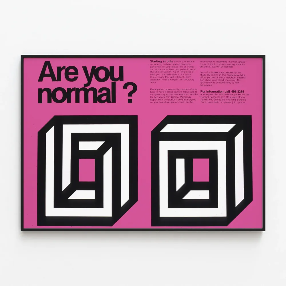 Juliste Muotoilu 'Are You Normal?' Taide Optiikka ja Typografia