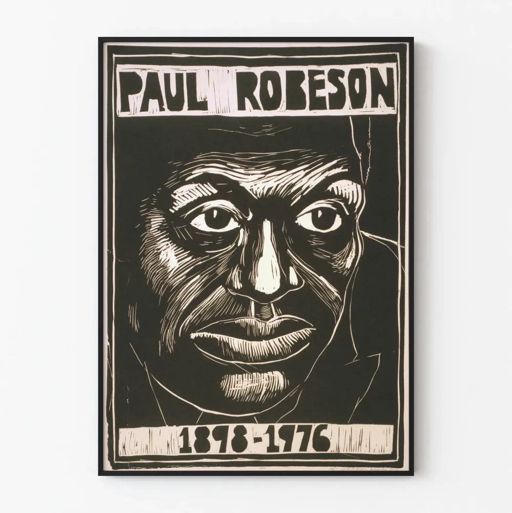 Juliste Muotokuva Linogravyyri Paul Robeson 1898-1976