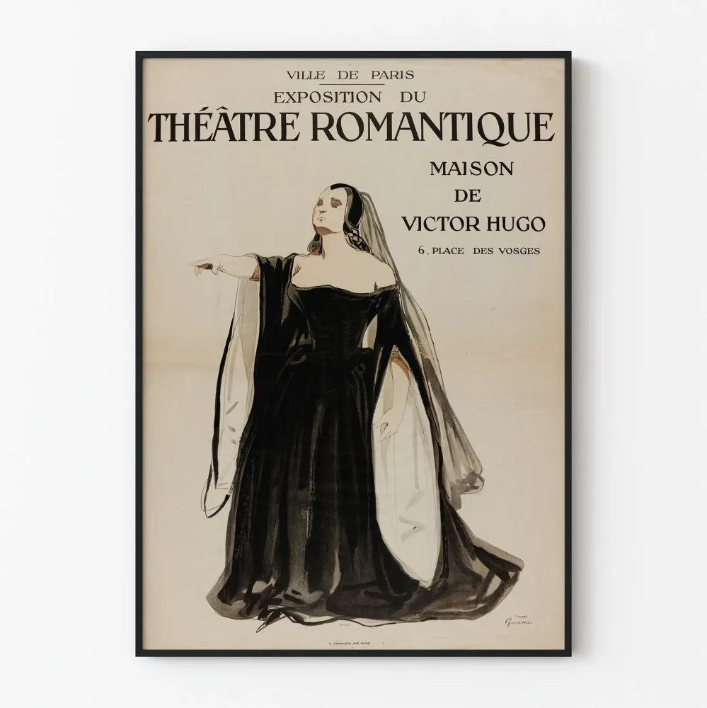 Juliste Näyttely Teatteri Romanttinen Victor Hugon talo - Seinäkäsitys Pariisi