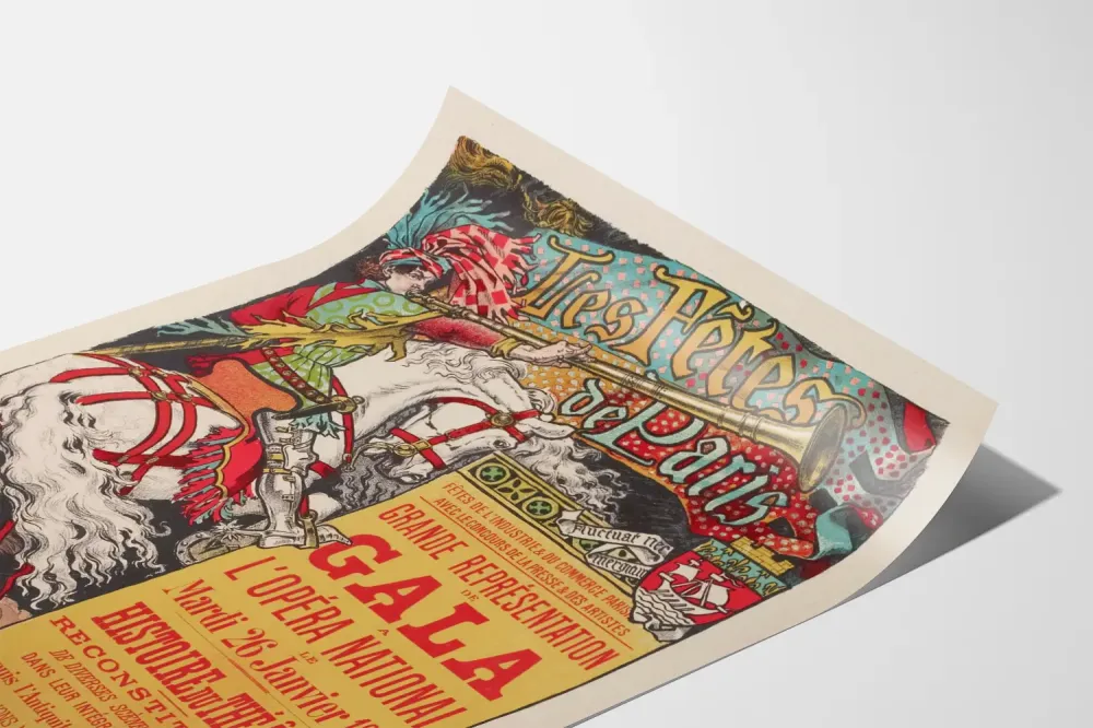 Juliste Pariisin juhlat - Suuri gaalailta Kansallisoopperassa 1886