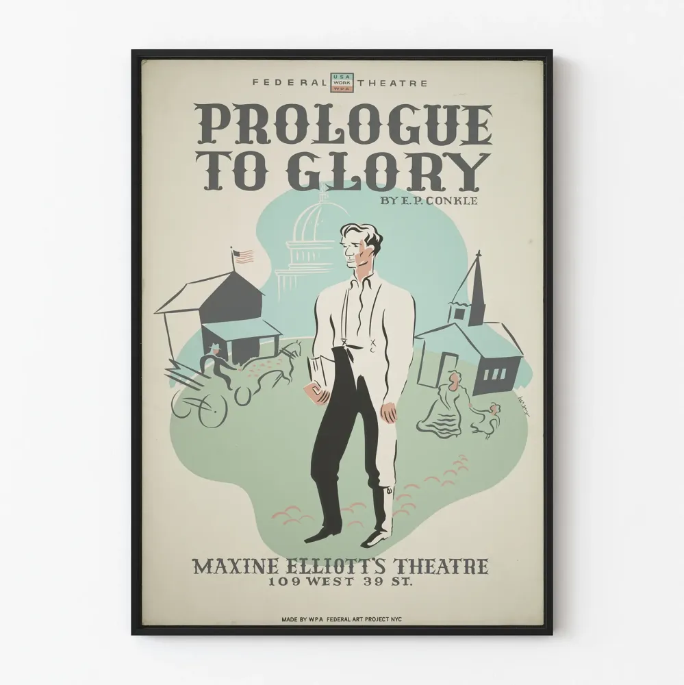 Juliste Prologi kirkkauteen Théâtre Américain vintage
