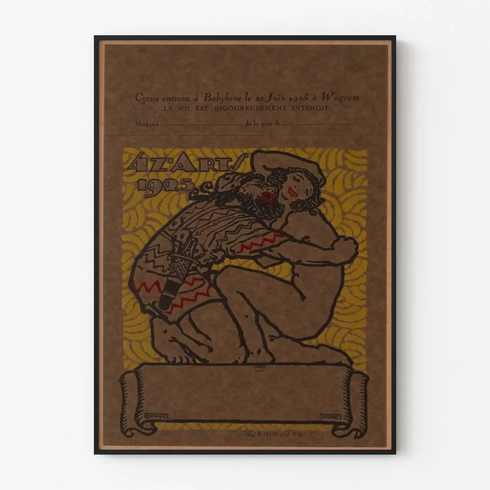 Juliste Quatzarts 1925 Wagram-salissa - vintage-seinäkoristelu