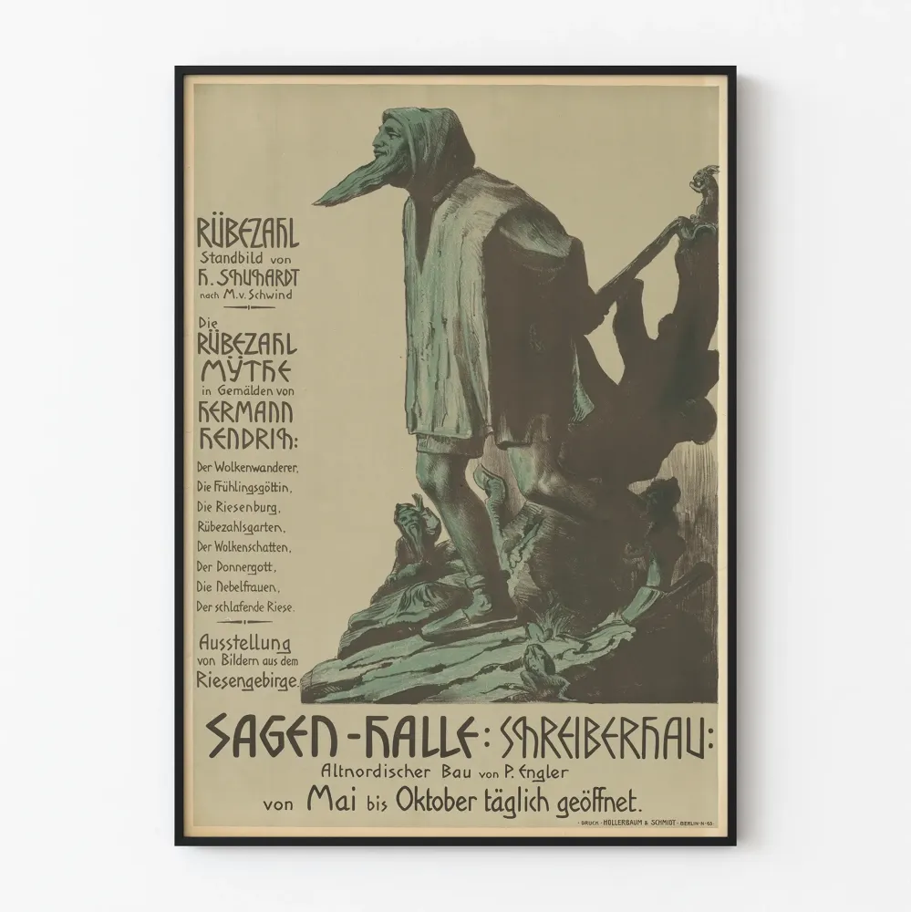 Juliste Rübezahl Myytti - Vintage seinäkoriste Saksa