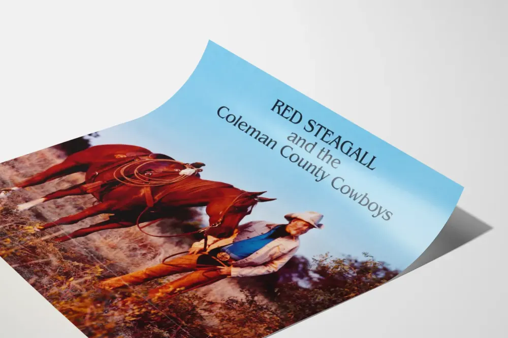 Juliste Red Steagall ja Coleman County Cowboys - Lännen seinäkoristelu