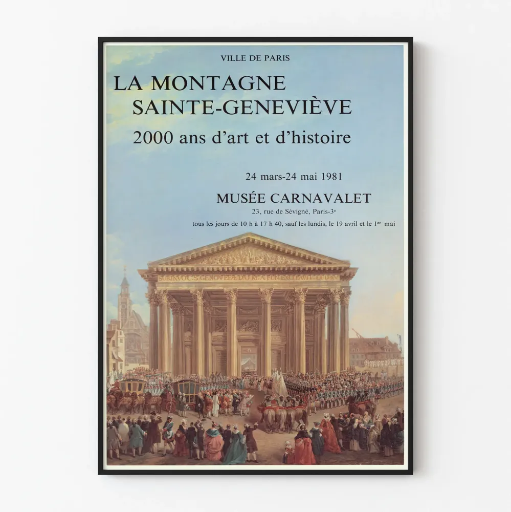 Juliste Sainte-Genevièven vuoresta - Näyttely Musée Carnavalet 1981