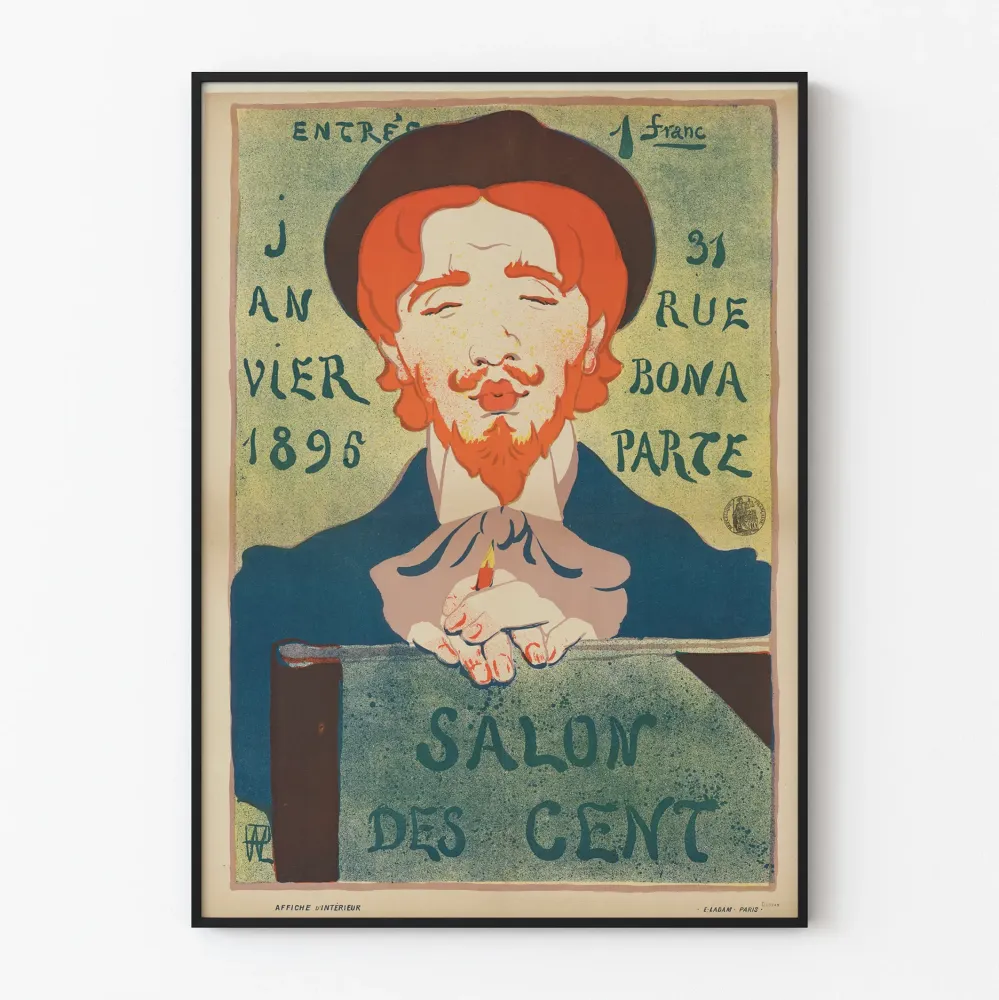 Juliste Salon des Cent, 31 Rue Bonaparte, tammikuu 1896