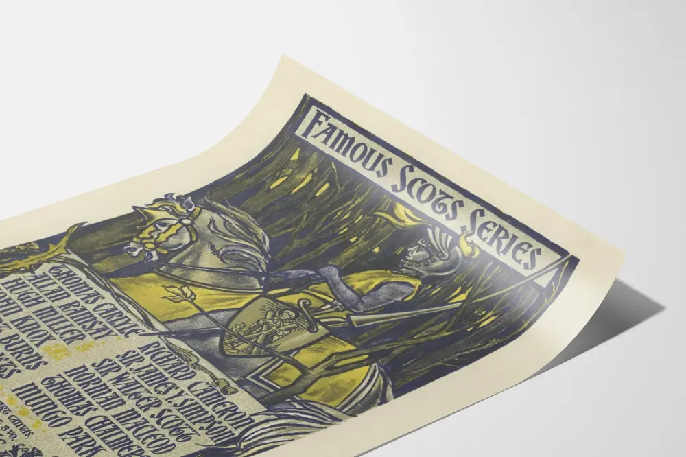 Juliste Sarja Famous Scots - Keskiaikainen Ratsastuselokuva