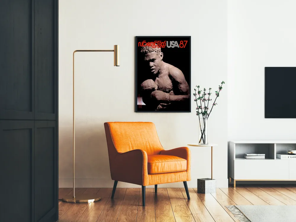 Juliste Sculpture Boxeur en Argile USA 87
