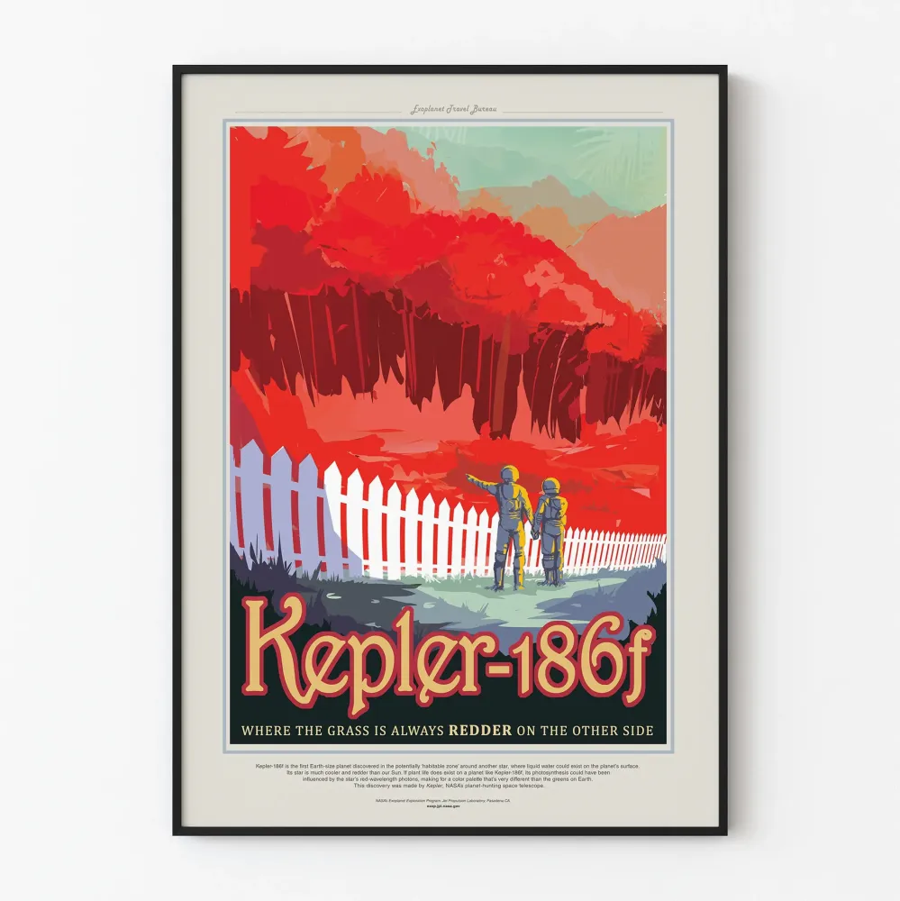 Juliste seinäkoriste Kepler-186f eksoplaneetta planeetta