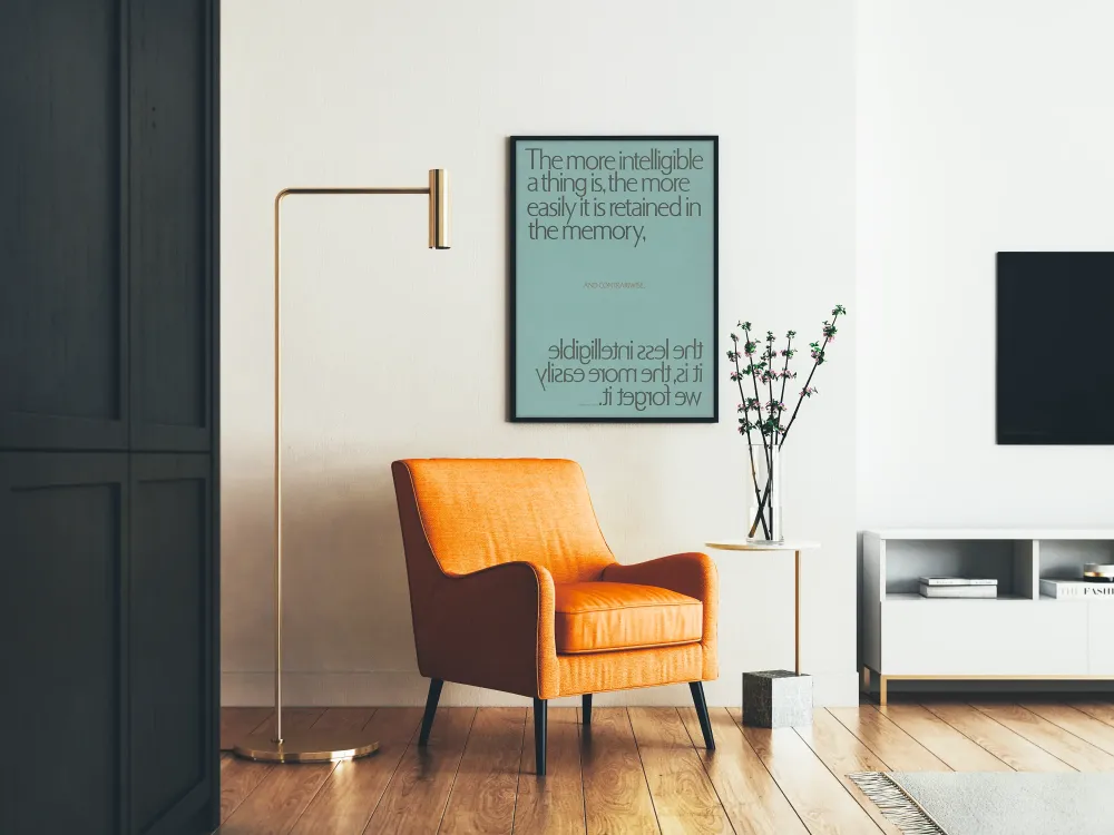 Juliste Sitova lainaus ja muisti Minimalistinen muotoilu