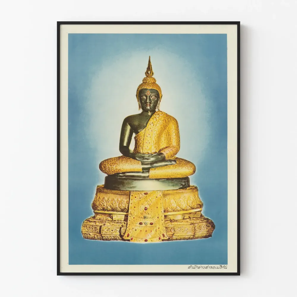 Juliste Smaragdibuddhan meditaatiossa