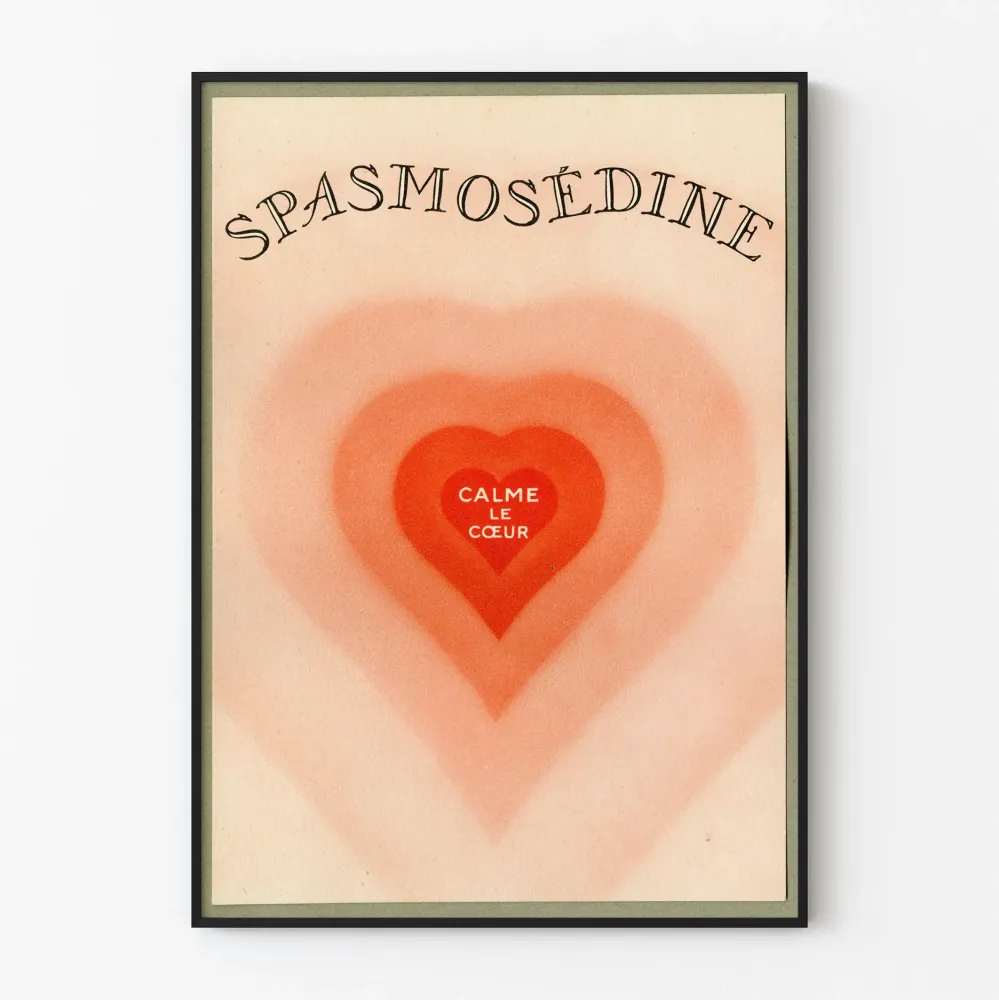 Juliste Spasmosedine - Seinäsisustus rauhoittava sydän