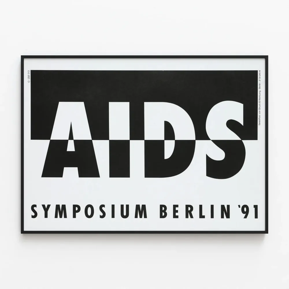 Juliste Symposium AIDS Berliini 1991 - Graafinen seinäkoristelu