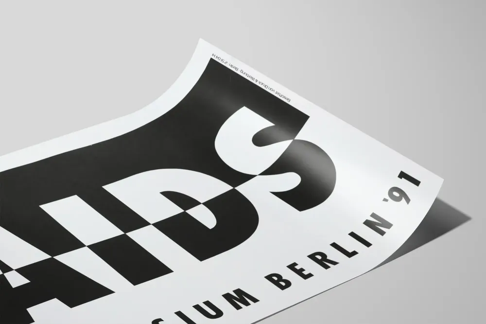 Juliste Symposium AIDS Berliini 1991 - Graafinen seinäkoristelu