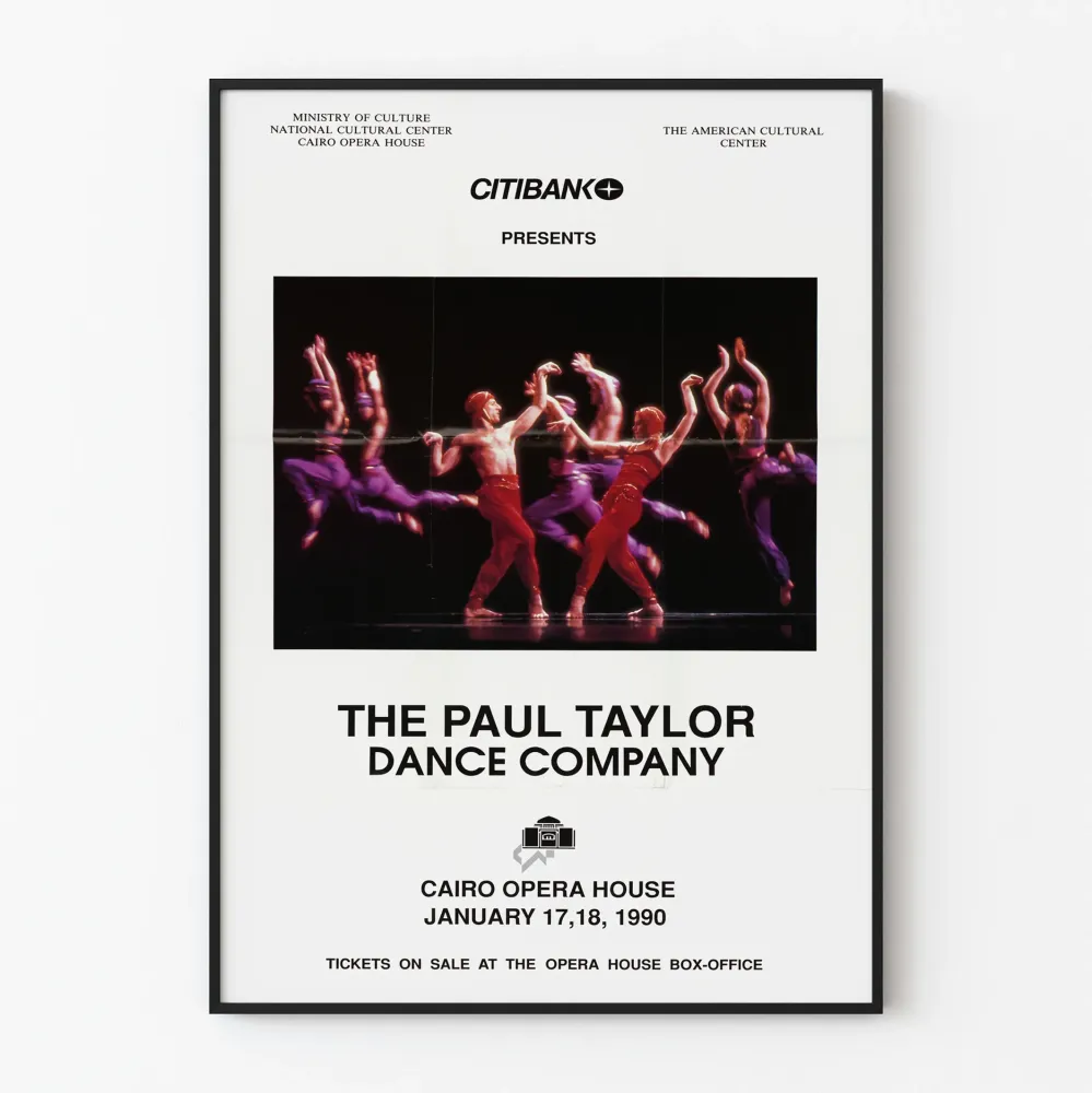 Juliste Tanssi Paul Taylor Dance Company Cairo-oopperatalossa