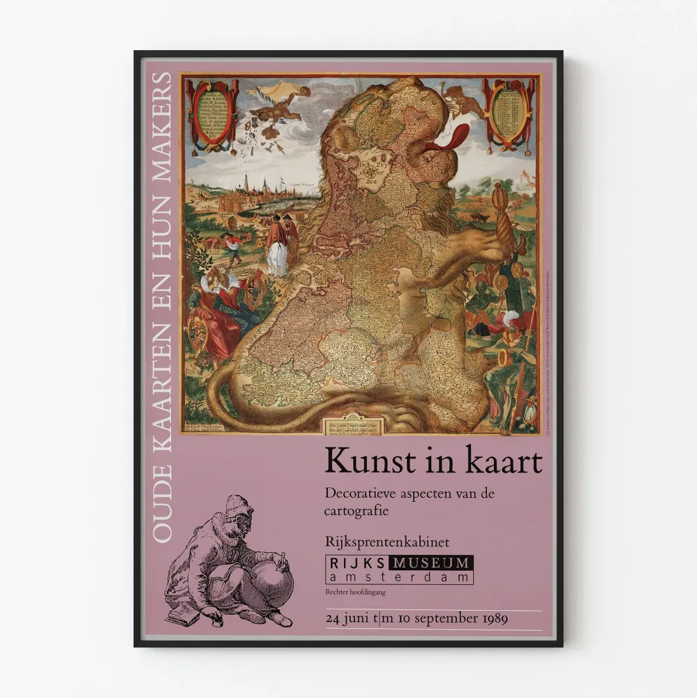 Juliste Vanha koristeellinen kartta - Kunst Kaart