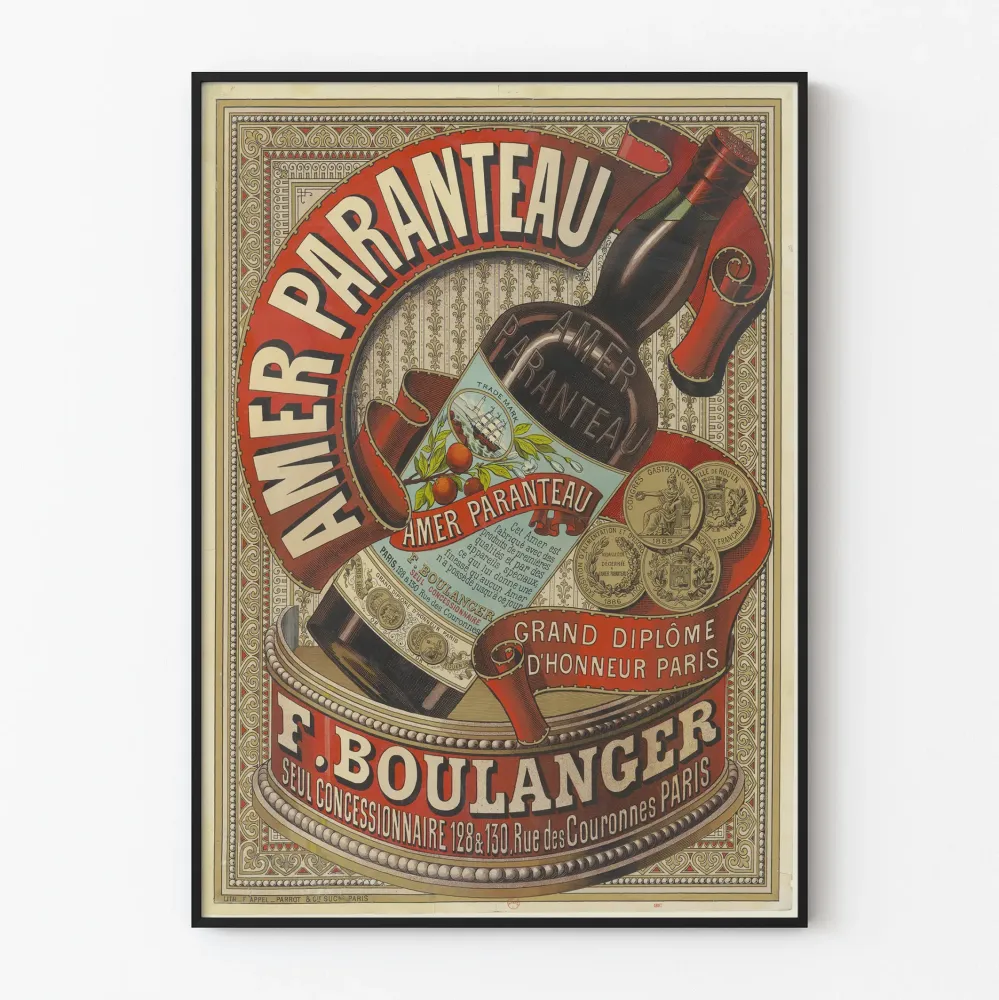 Juliste vintage Amer Paranteau F. Boulanger Pariisi seinäkoristelu
