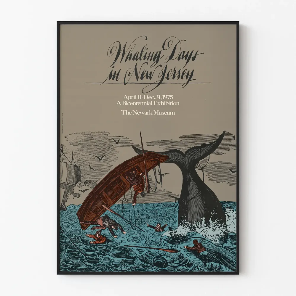 Juliste Whaling Days New Jersey - Exposition Musée de Newark 1975