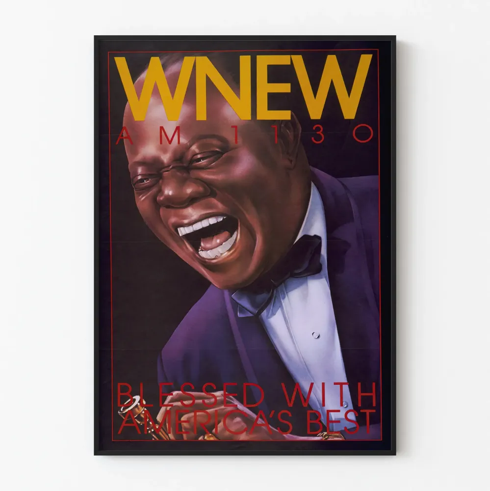 Juliste WNEW AM 1130 Chicago Jazz - Ilmeikäs muusikon muotokuva