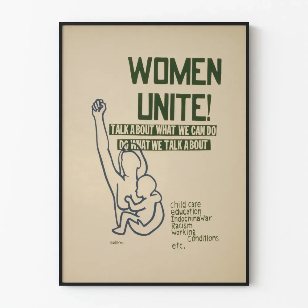 Juliste Women Unite - Julistautuminen naisten yhtenäisyyden ja sosiaalisten oikeuksien puolesta