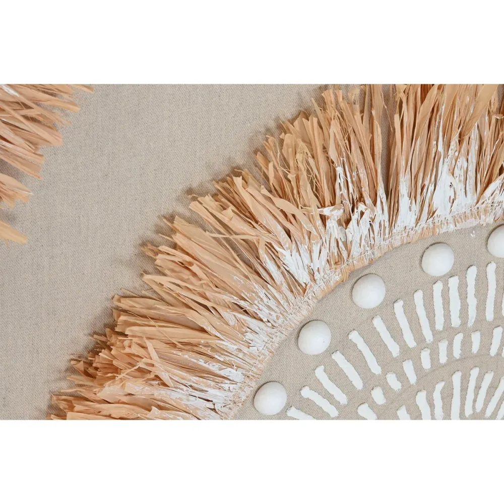 Kangas Home ESPRIT Beige Luonnollinen Boho 122 x 4,5 x 62 cm (2 osaa)