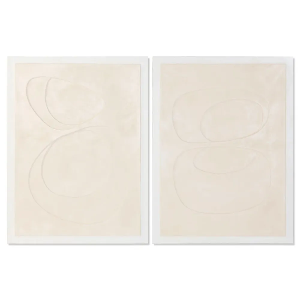 Kangas Home ESPRIT Beige Moderni Skandinaavinen 90 x 3,5 x 120 cm (2 osaa)