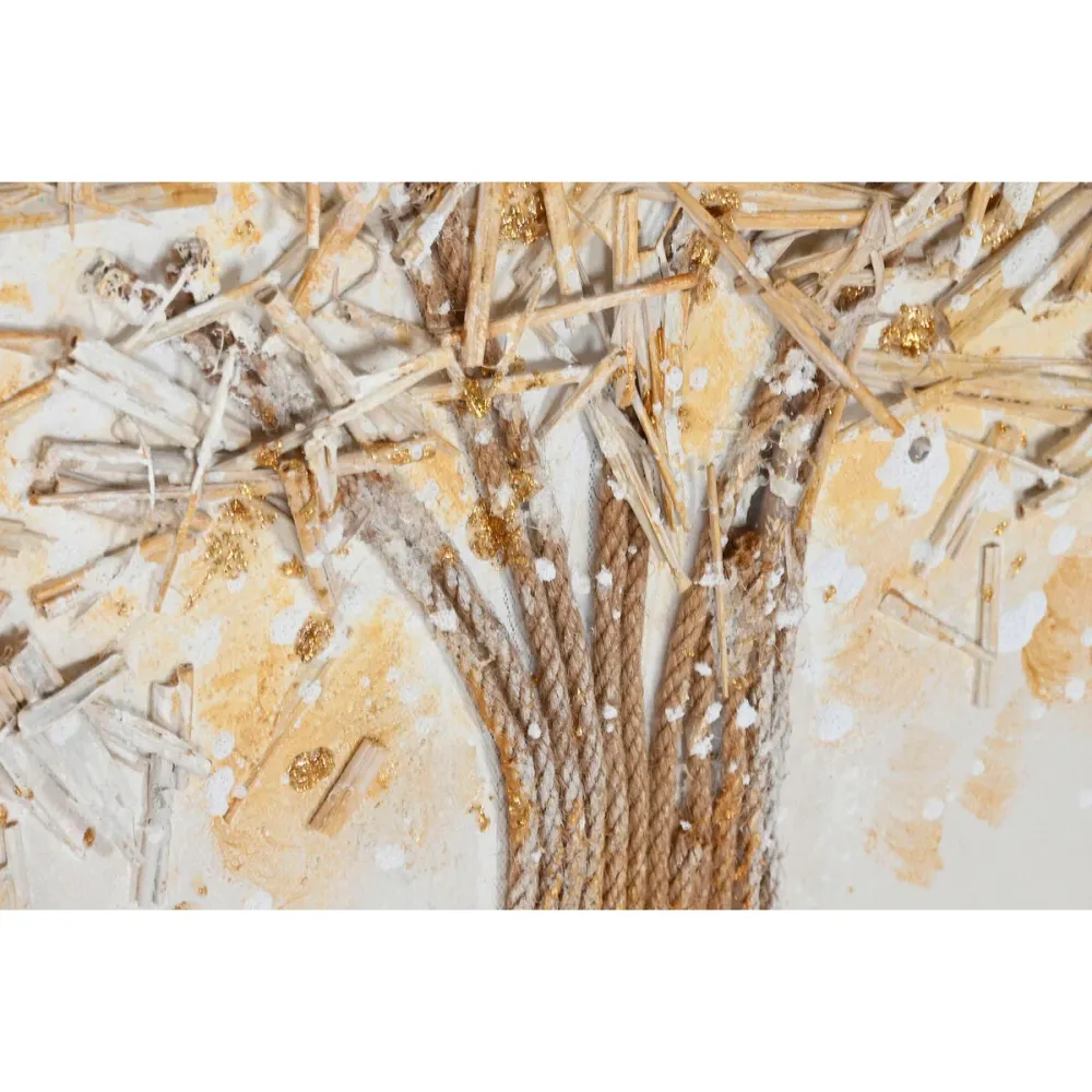 Kangas Home ESPRIT Valkoinen Kullattu Puut Perinteinen 82 x 4 x 122 cm (2 osaa)